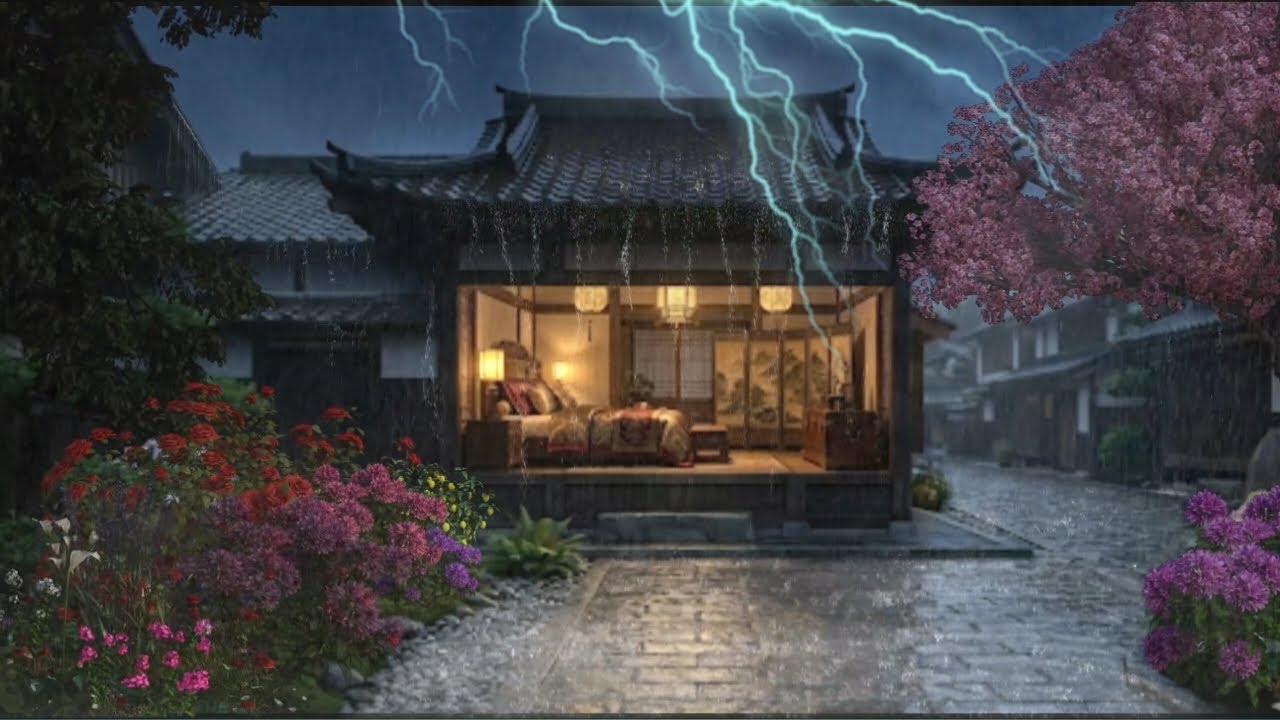 Fall Asleep in 3 Minutes!!! Powerful Rainstorm Sounds for Sleeping