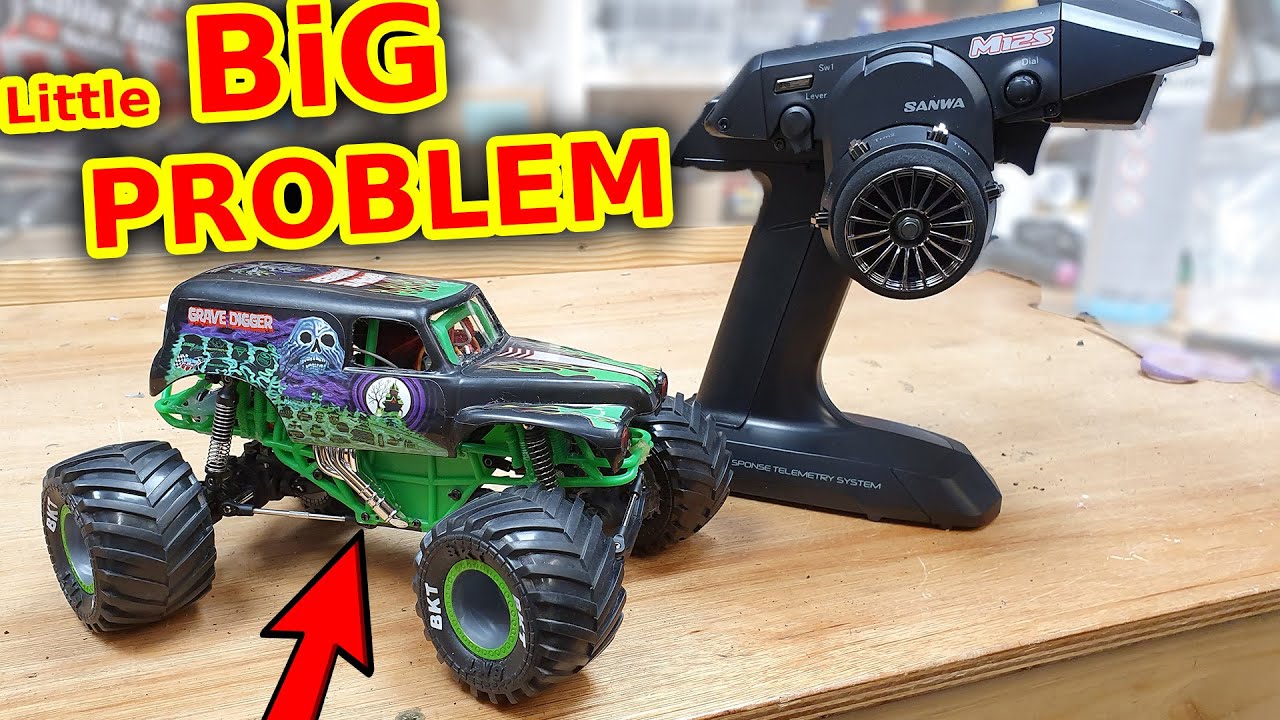 Mini GraveDigger RC Monster Truck has BIG Problems