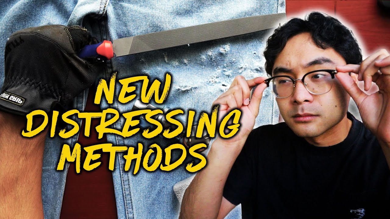 Experimenting 2 NEW Distressing Methods for Denim | JULIUS