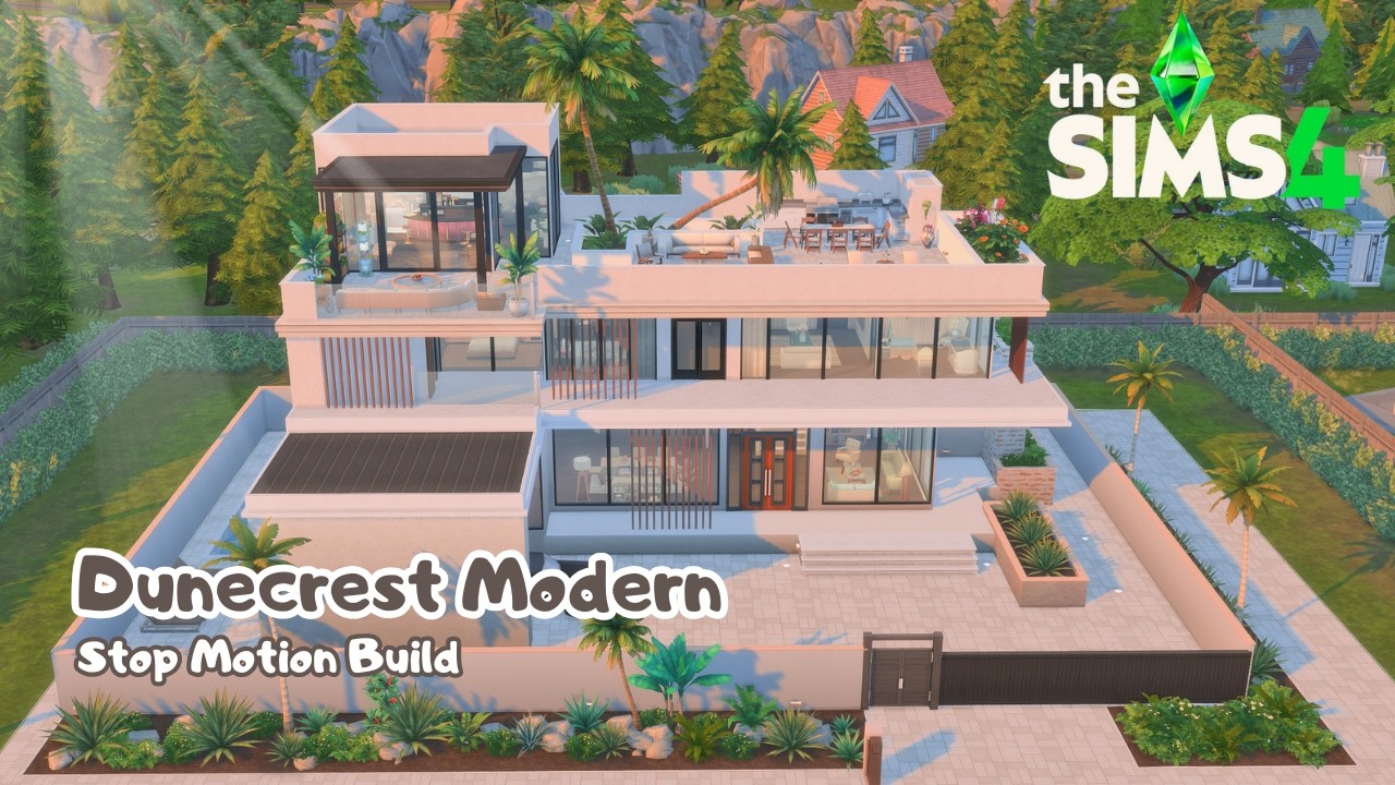 The Sims 4 House | Stop Motion | Dunecrest Modern | No CC