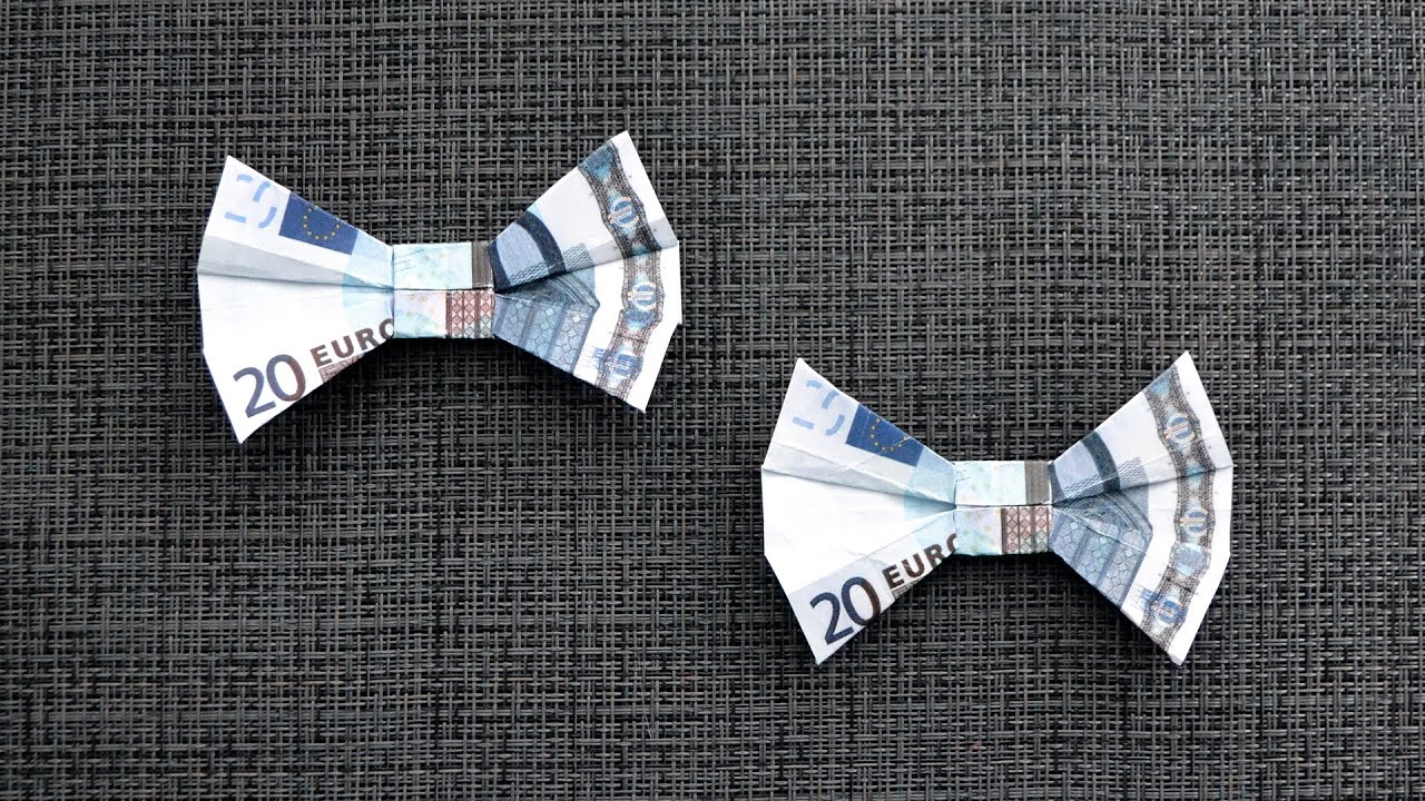 Euro Origami SCHLEIFE Geldgeschenk GELD FALTEN | Geschenk | Money BOW | Tutorial