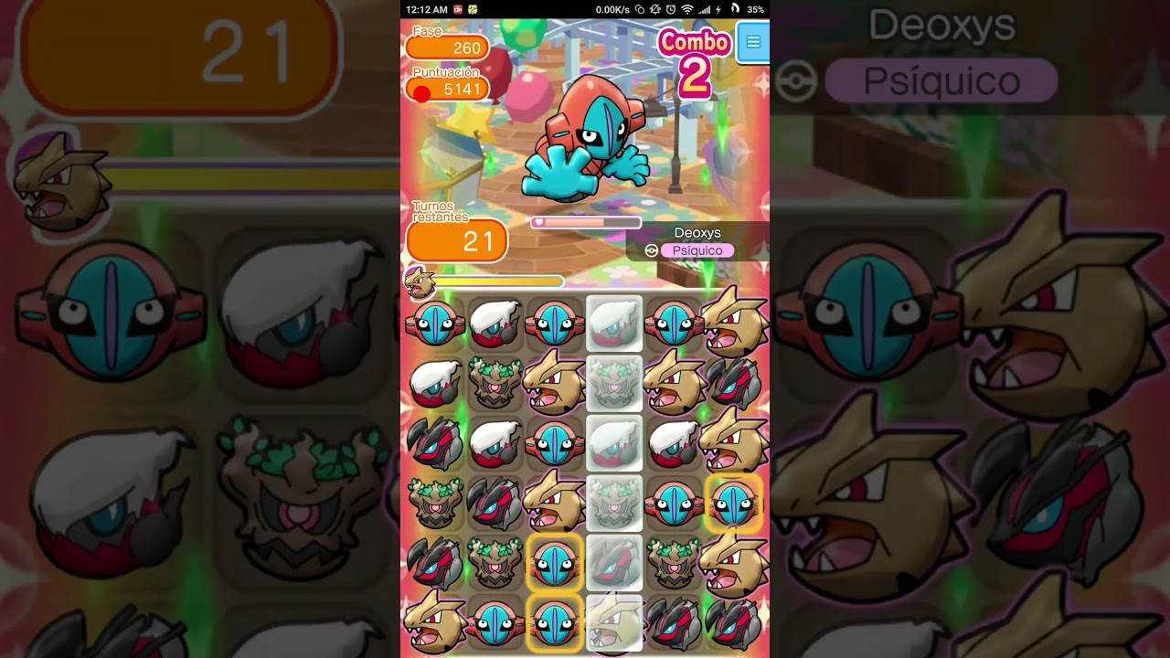 Pokémon Shuffle - Deoxys S Rank (Free Mega Start). Stage 260.