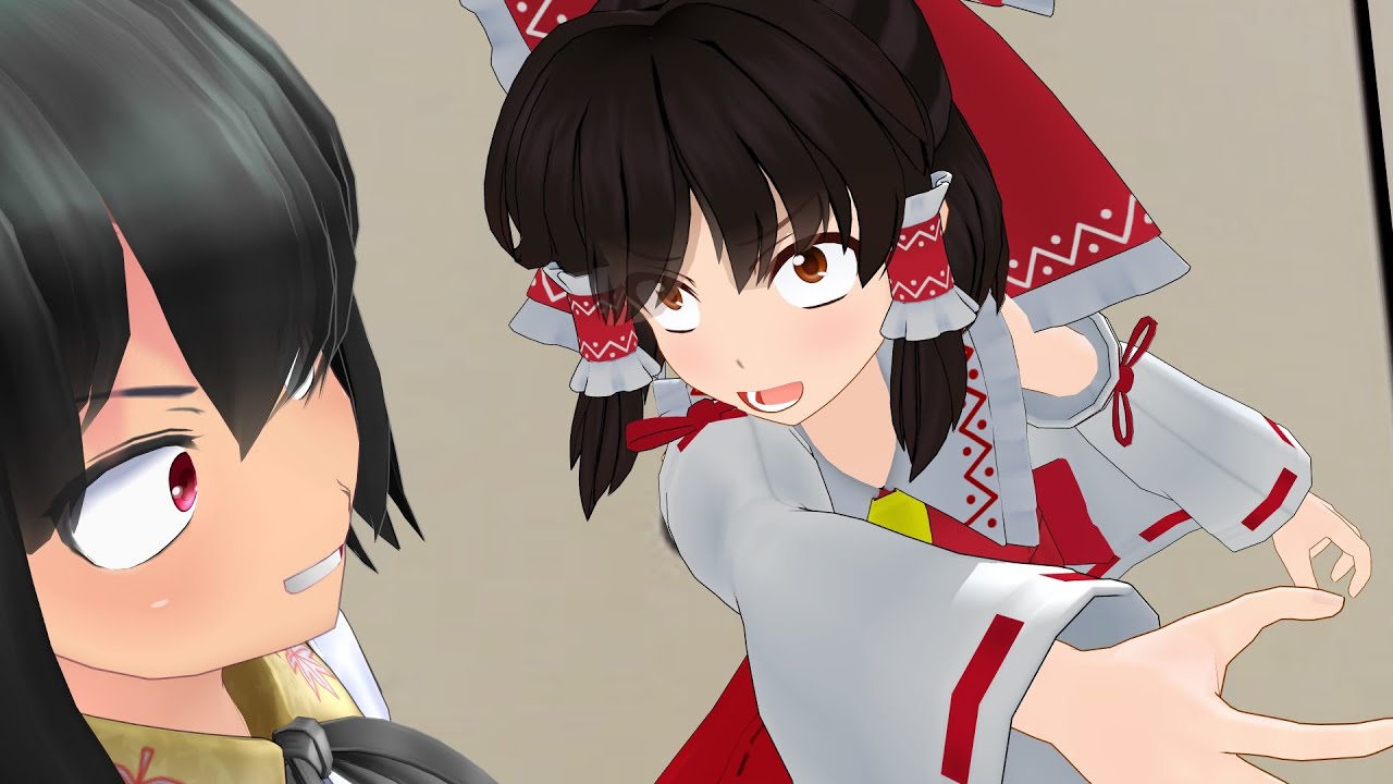 【東方MMD】巫女の仕事【ＭＭＤ紙芝居】【博麗霊夢】【射命丸文】