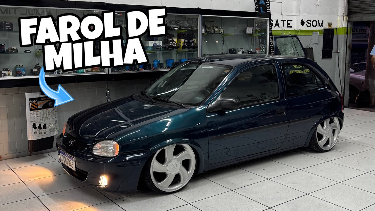 COLOQUEI FAROL DE MILHA NO CORSA WIND , SE LIGA COMO FICOU 🔥