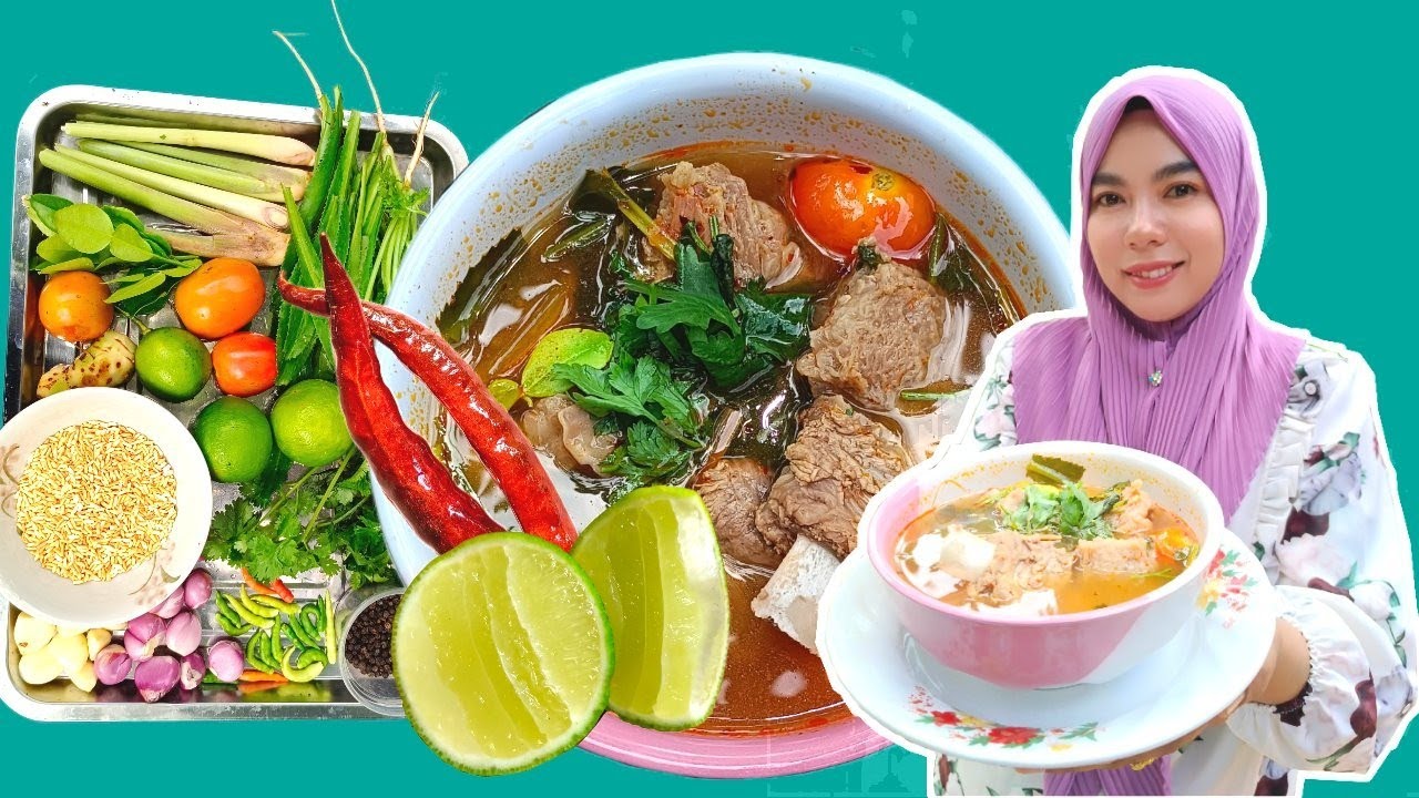 Sup tom sab tulang rusuk thailand#sub tulang#ตำแซ่บกระดูก