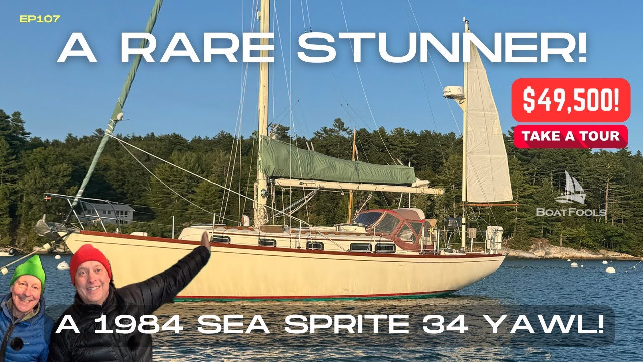 The SAILBOAT That Will BLOW Your Mind! 1984 Sea Sprite 34 Yawl FULL TOUR