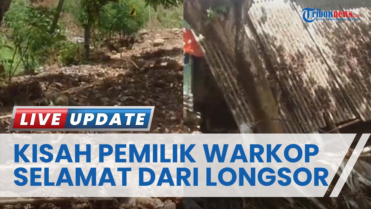 Detik-detik Keluarga Pemilik Warkop & Pengungjung Selamat dari Longsoran Batu di JLS Tulungagung