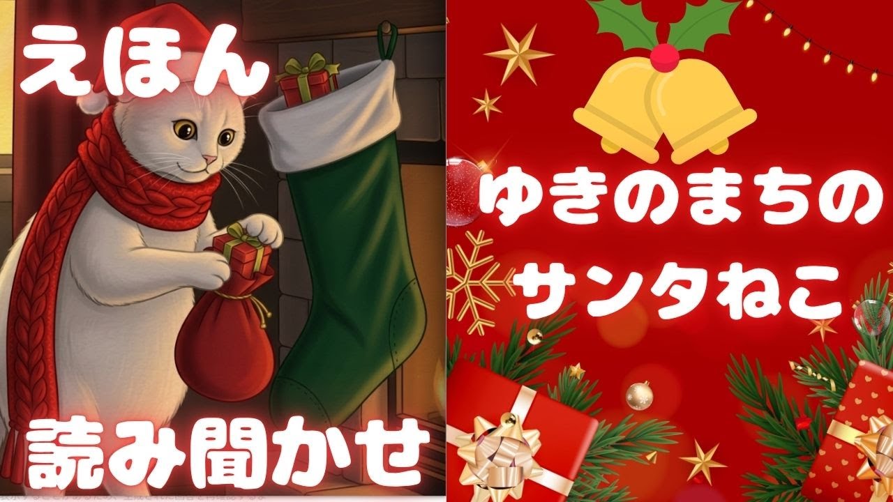 【寝かしつけ絵本】ゆきのまちのサンタねこ🎅❄️ やさしい夜のおはなし｜おやすみ前の癒しストーリー🌙