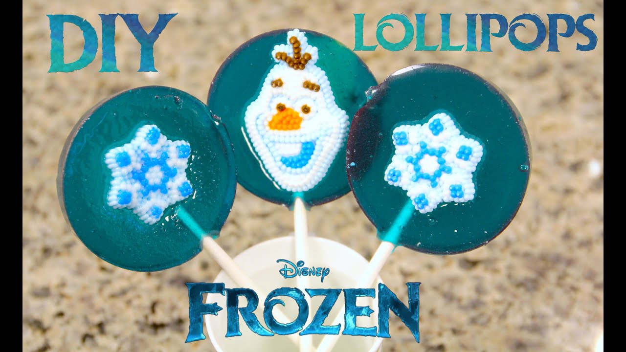 DIY DISNEY FROZEN Lollipops! How to make Homemade Lollipops EASY.
