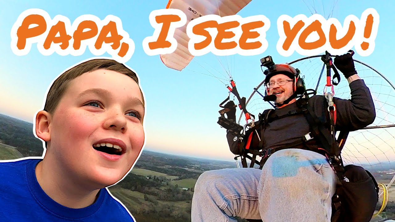 I Flew My Paramotor to My Grandson's House!