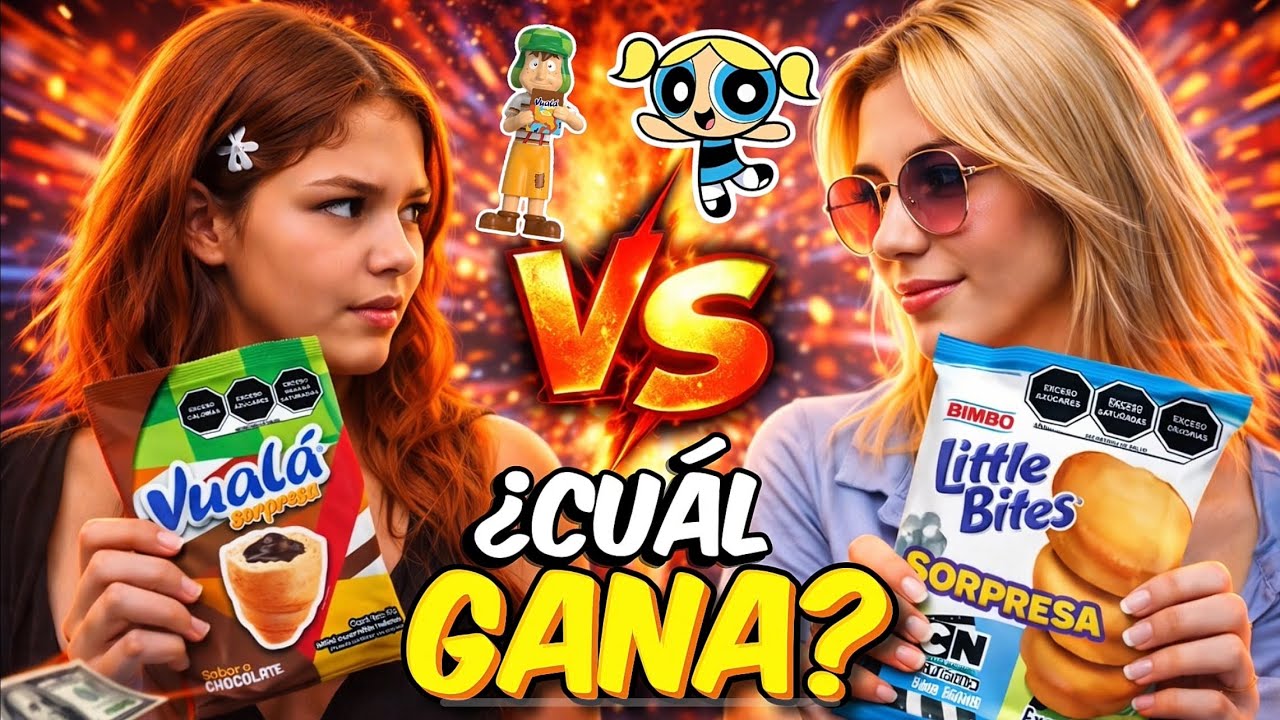 ¡LITTLE BITES vs VUALÁ SORPRESA! ¡SI ADIVINAS el PERSONAJE GANAS😱! ¡BATALLA FINAL de PANES SORPRESA!