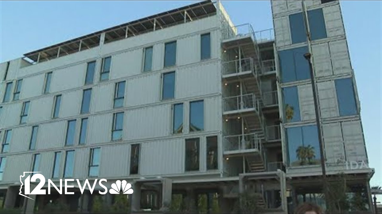 Check out the new storage container housing in downtown Phoenix