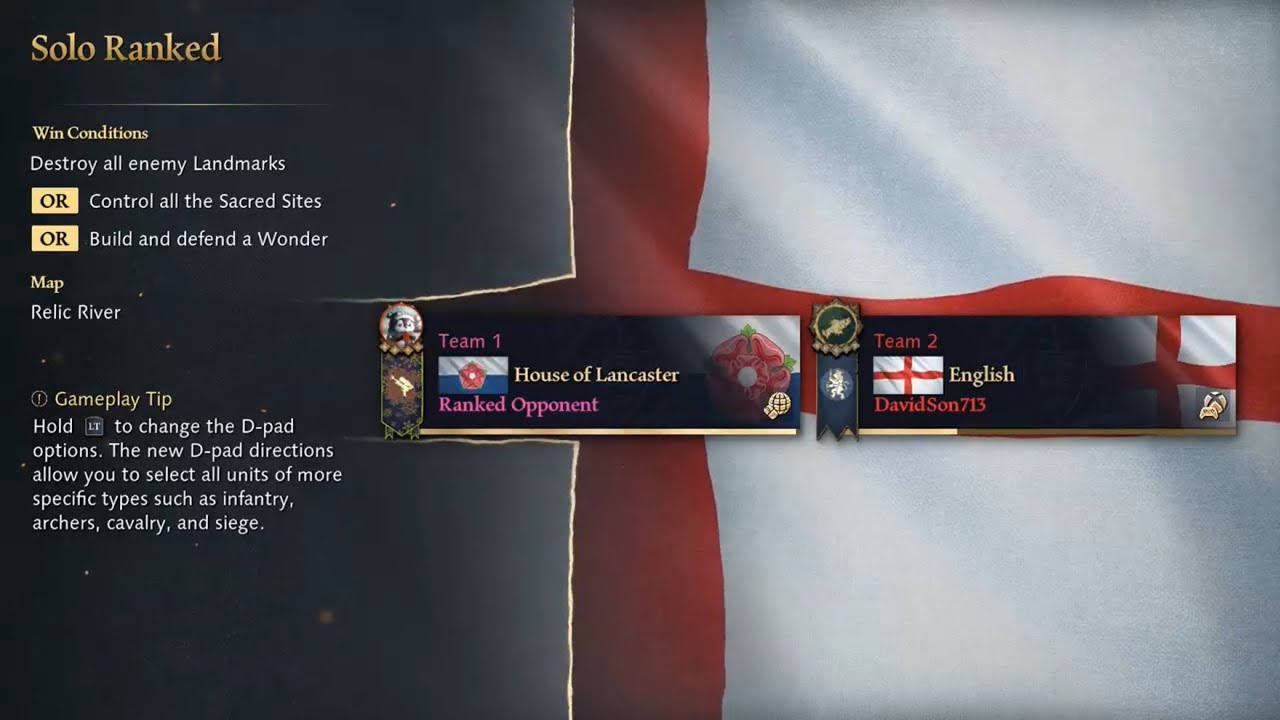 AoE4 Ranked Ladder on Controller | English vs. HoL