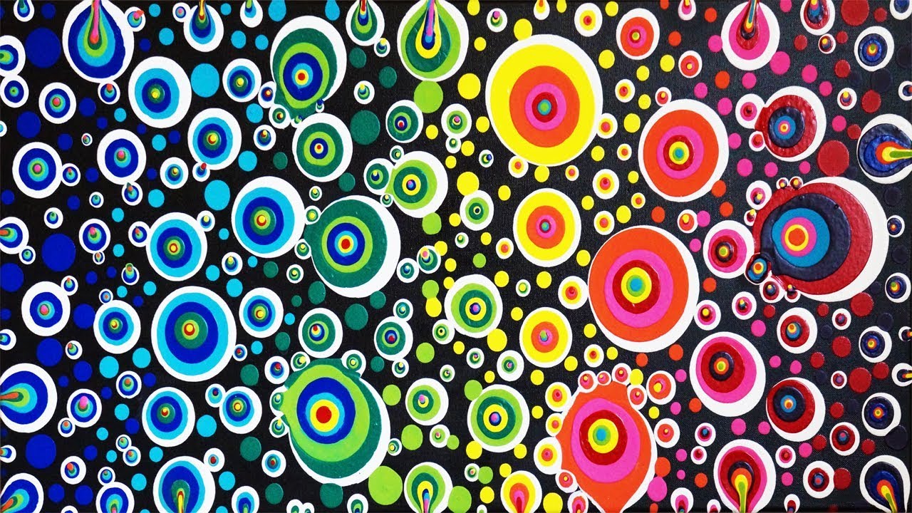 How To Make an Easy Rainbow Blob Painting