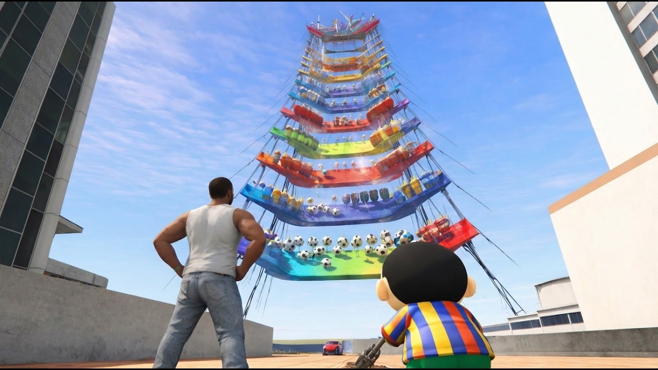Franklin & Shinchan Try the Impossible Mega Ramp Challenge In Indian Bike Driving 3D