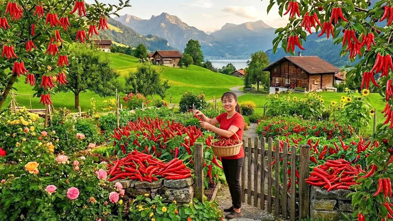 TIMELAPSE -- After 3 Months Growing Sweet Chili in the Highlands, Harvest Sweet Chili, Go to Sell