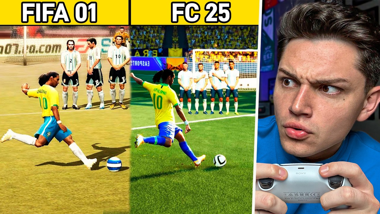 FAZENDO 1 GOL DE FALTA em TODOS OS FIFAS (FIFA 94 - EAFC 25)