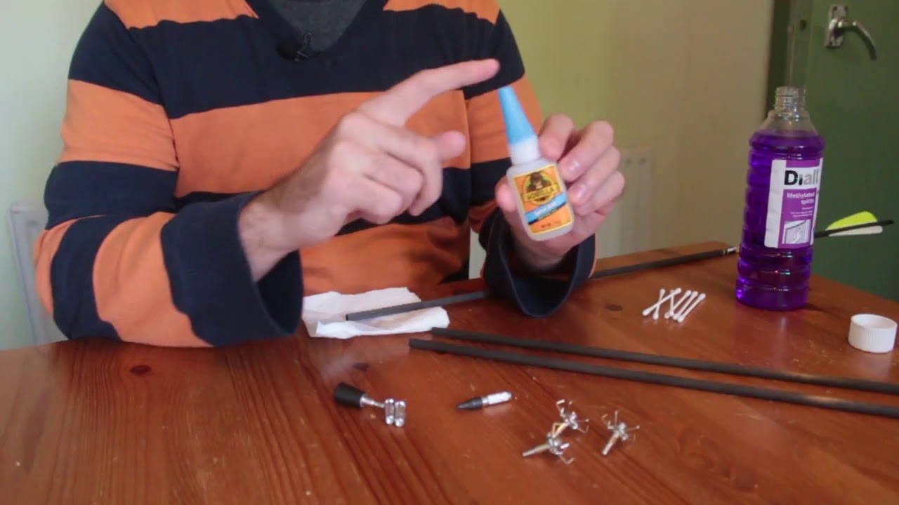 Gluing point inserts into carbon arrows