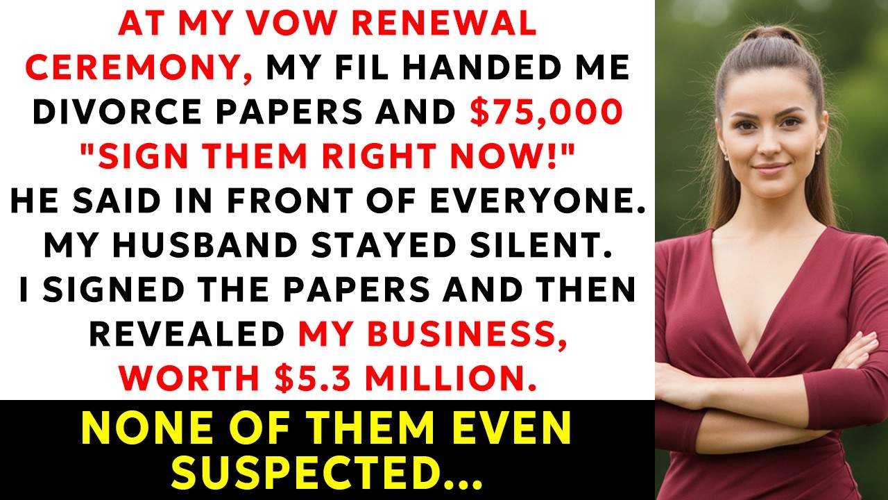 My Father-In-Law Handed Me Divorce Papers Right At The Vow Renewal Ceremony.