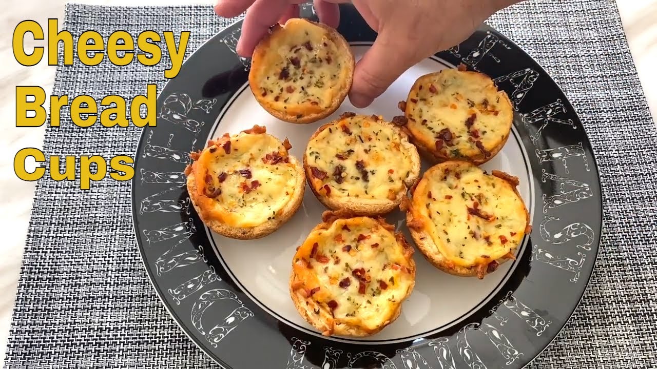 Quick and Easy Snack Cheesy Bread Cups Recipe without Oven