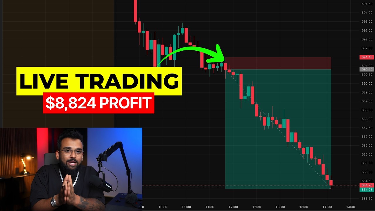 Live Day Trading Making $8,824 (HOW TO TRADE PRICE ACTION)