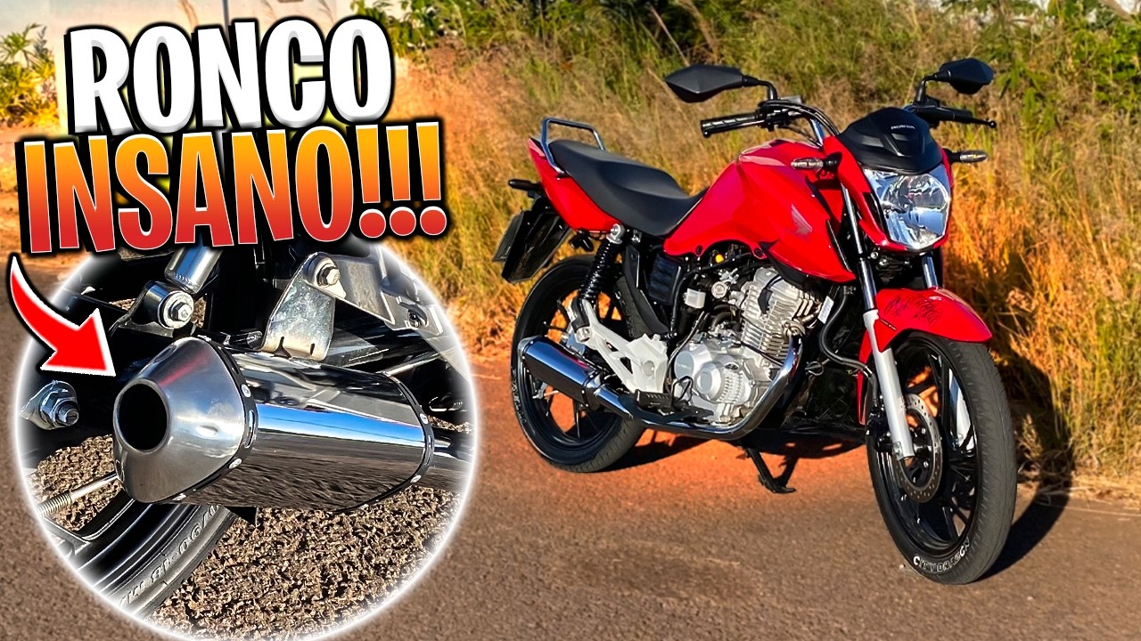 Coloquei Escape Gemoto Trioval na Fan 160 – Olha Esse Ronco! 🔥