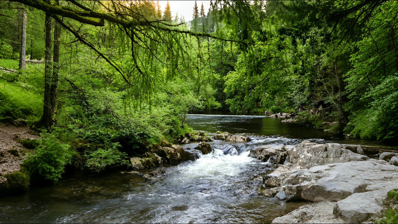 Peaceful River Sounds to Fall Asleep Fast
