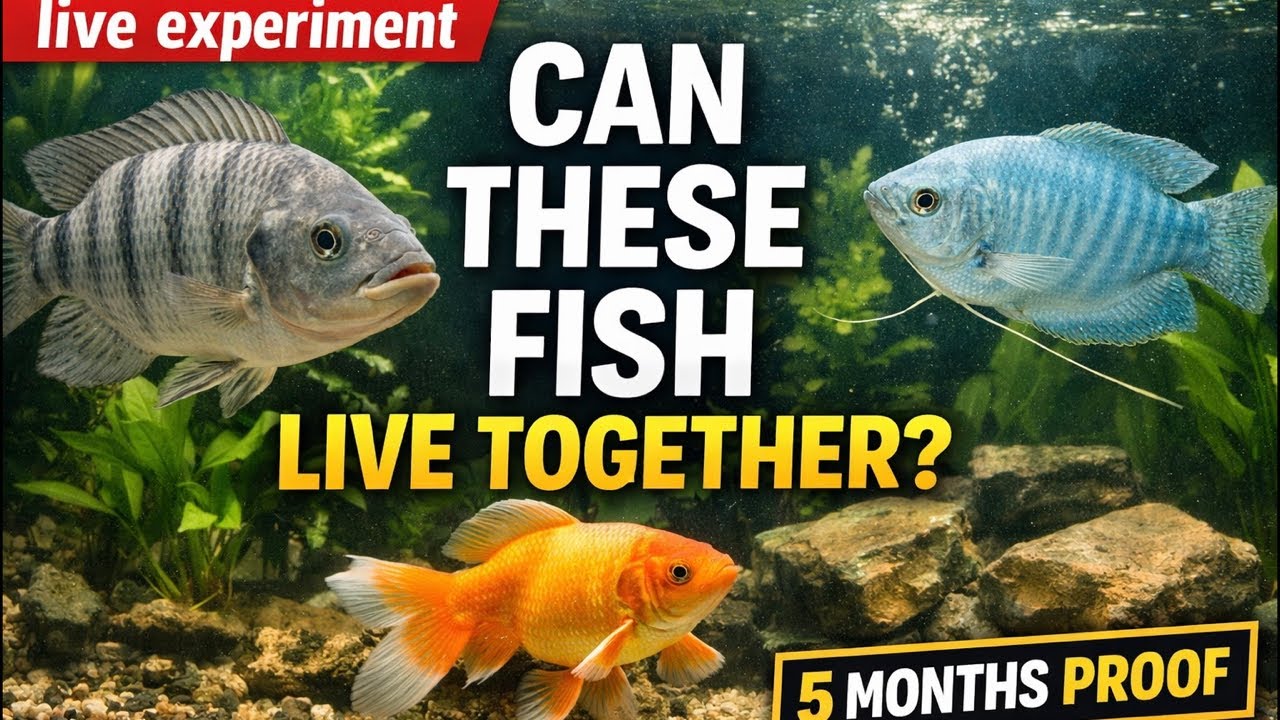Can Tilapia, Goldfish & Gouramis Live Together? | 5-Month Mixed Tank Experiment 