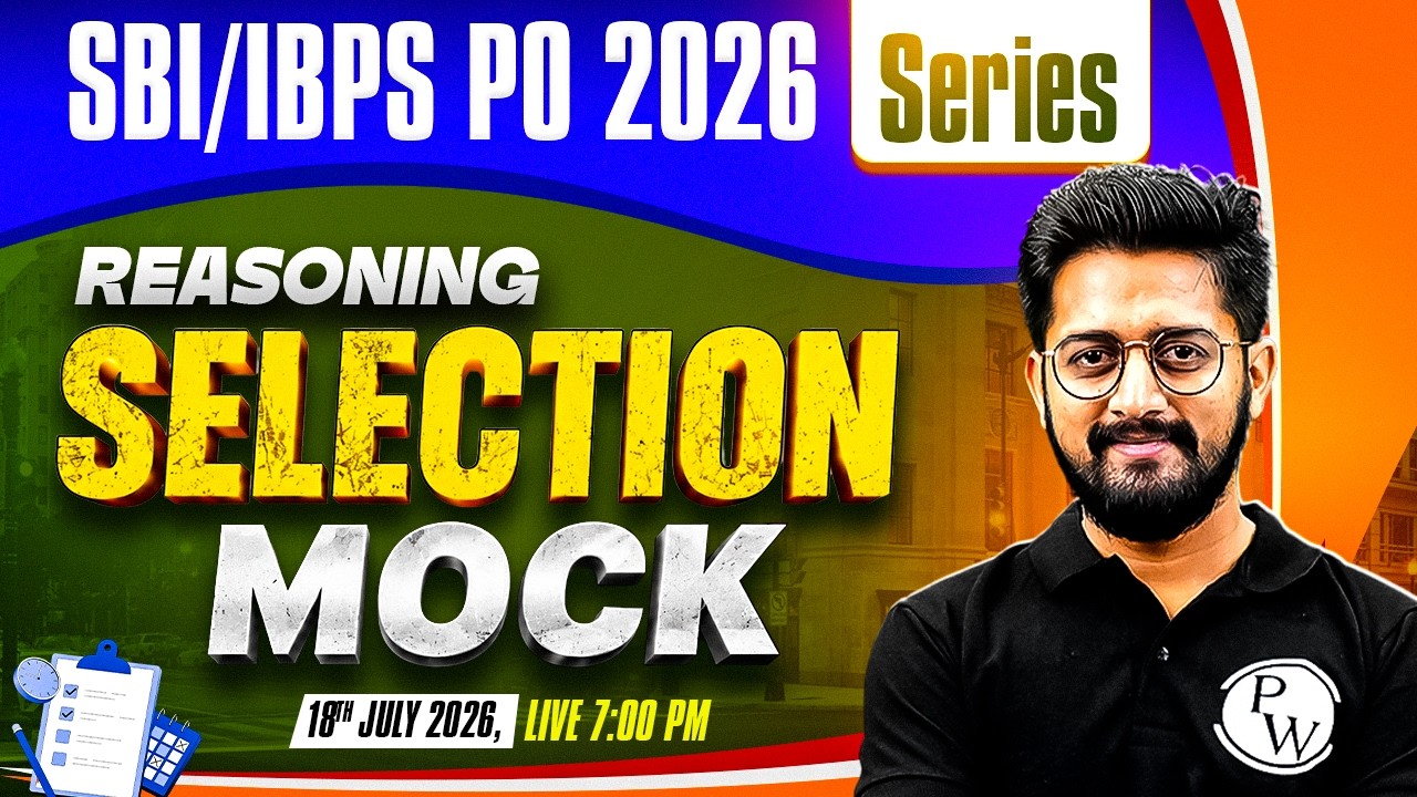 IBPS / SBI PO 2026 | Reasoning Mock Test | Selection Mock for Banking Exam | by Sachin Sir