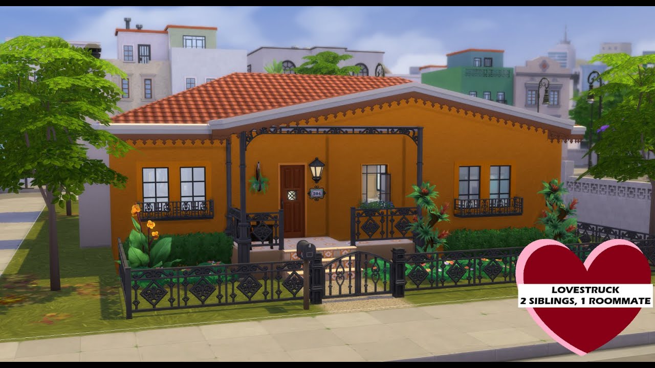 Sims 4 Lovestruck Speedbuild: 2 Siblings, 1 Roommate!