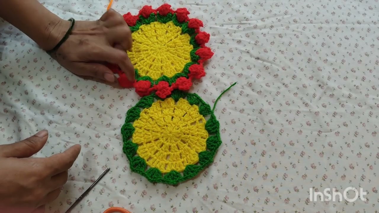 लोकरीचे टी कॉस्टर... ☕☕#crocheting 