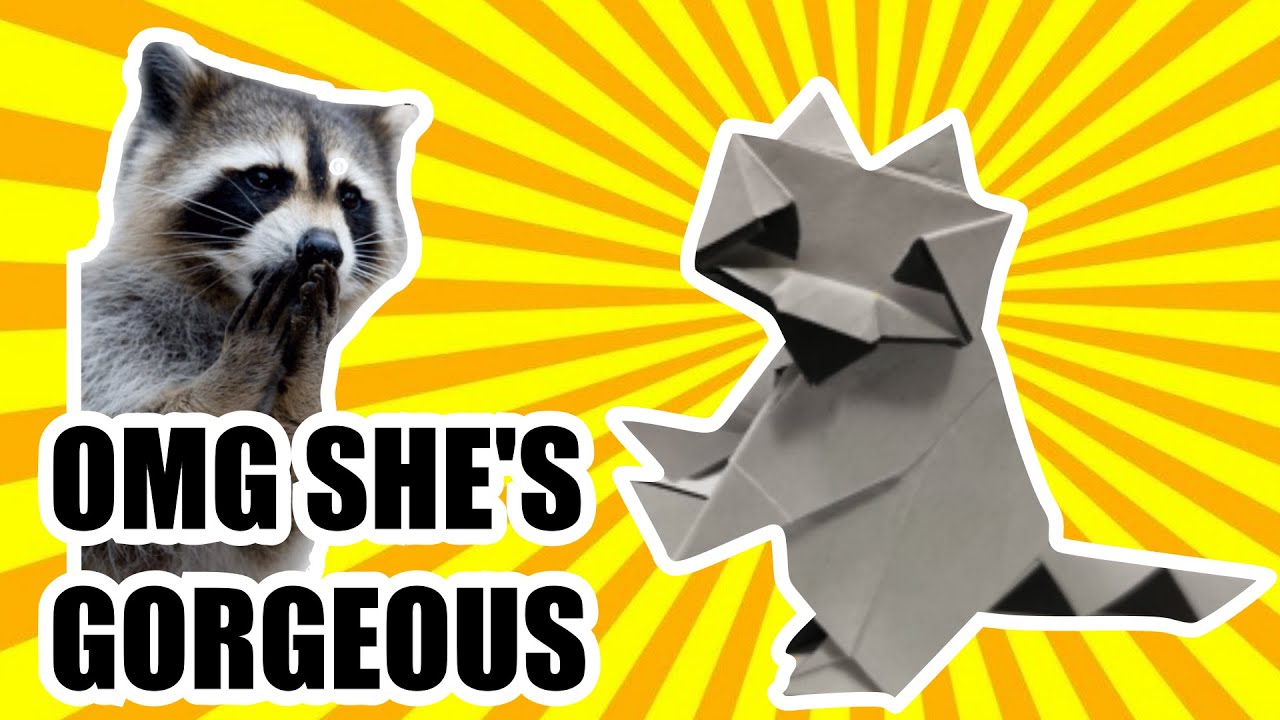 Origami Easy Tutorial - How to Make a Raccoon | Papercraft Origami Mudah