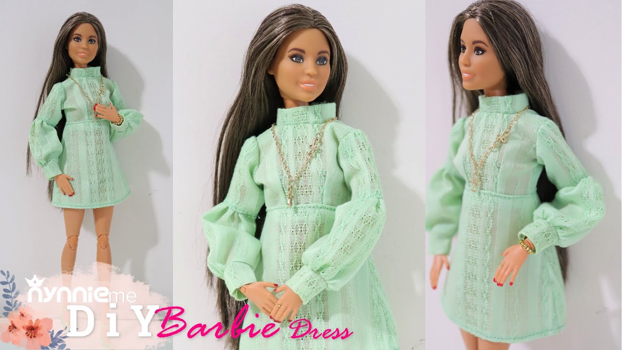 DIY Barbie Dress Long Puffy Sleeve Mini Dress | nynnie me