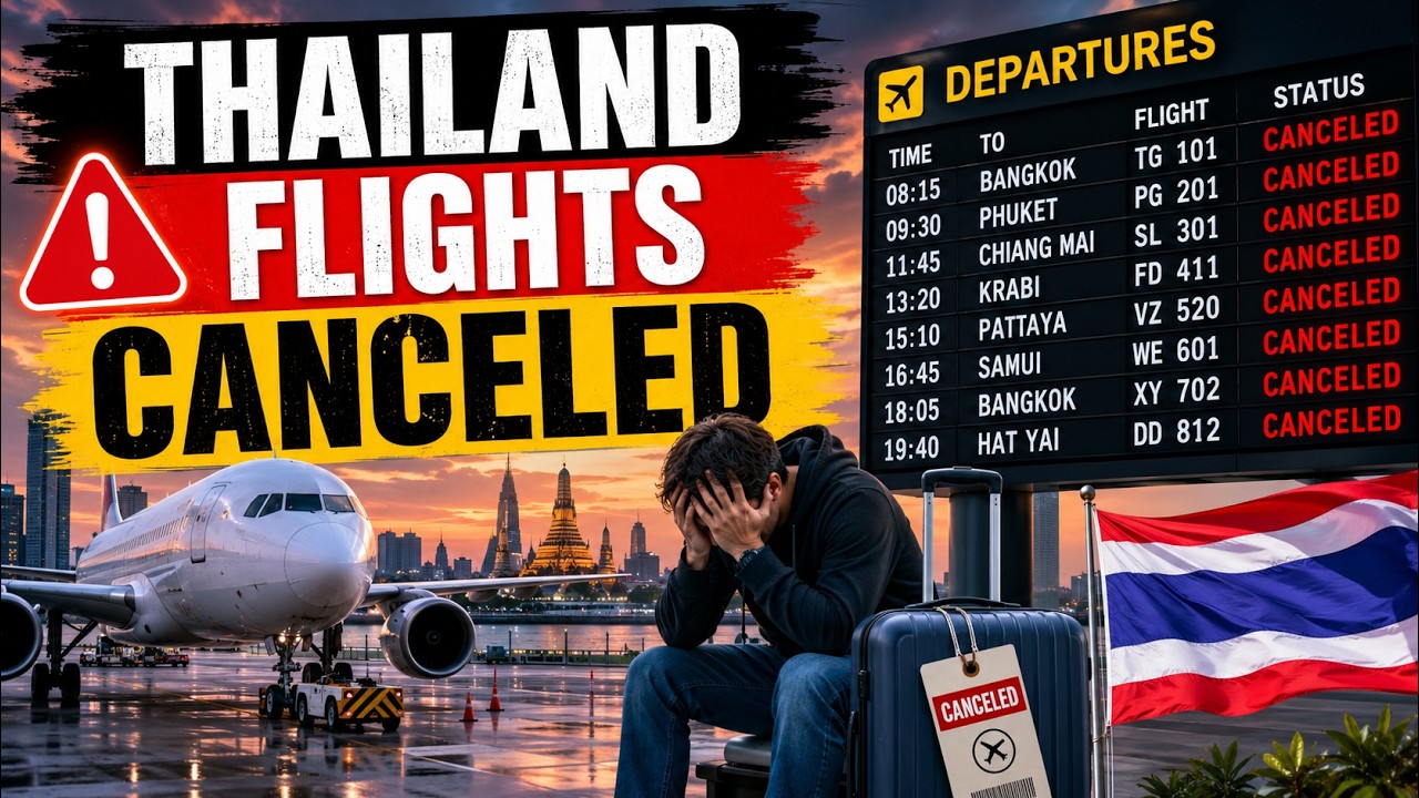 Mass Flight Cancellations to Thailand! Thousands of Travelers Stuck at Airports