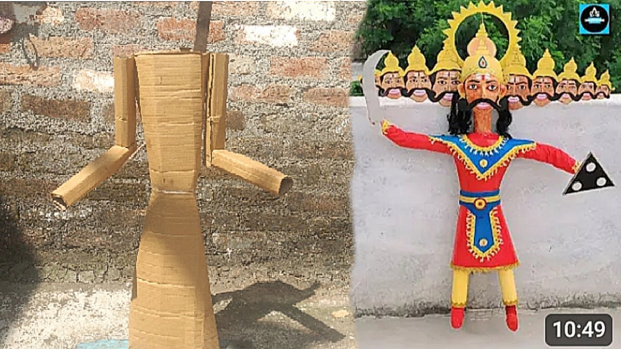 Cardboard ka Ravan Ravan Kaise banaen how to make Ravan dashanan Ravan