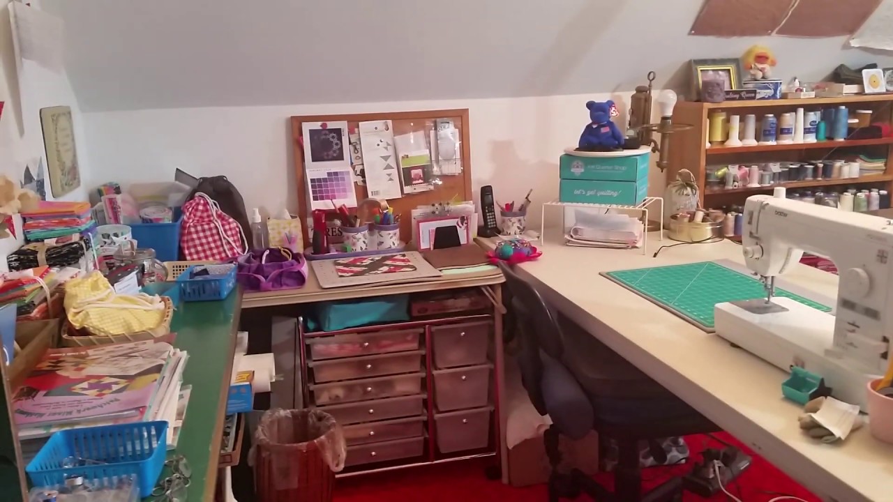 Sewing Room Tour #1. January 2020 Craft room/art room