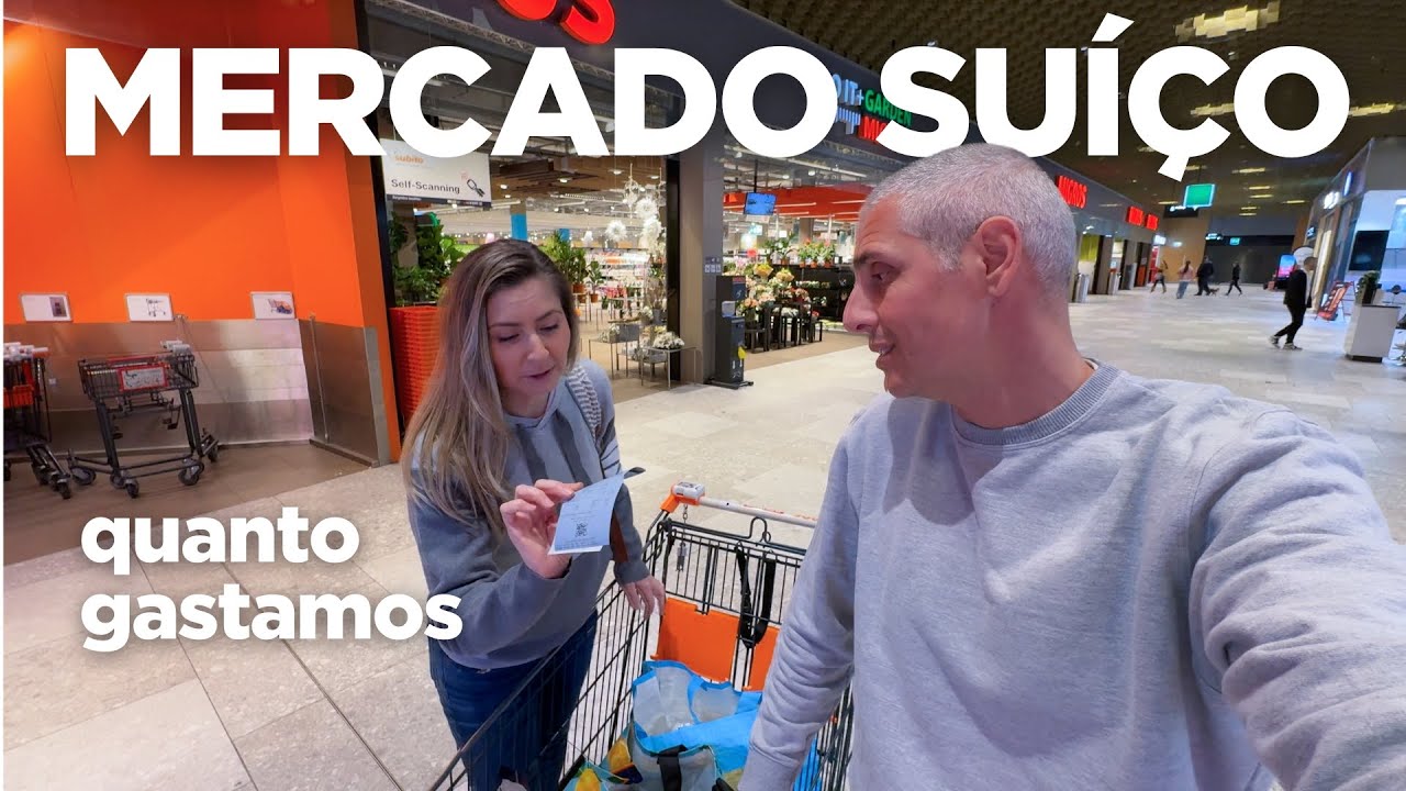 VIAGEM programada e compras no MERCADO SUÍÇO, com PREÇOS 4K 🇨🇭