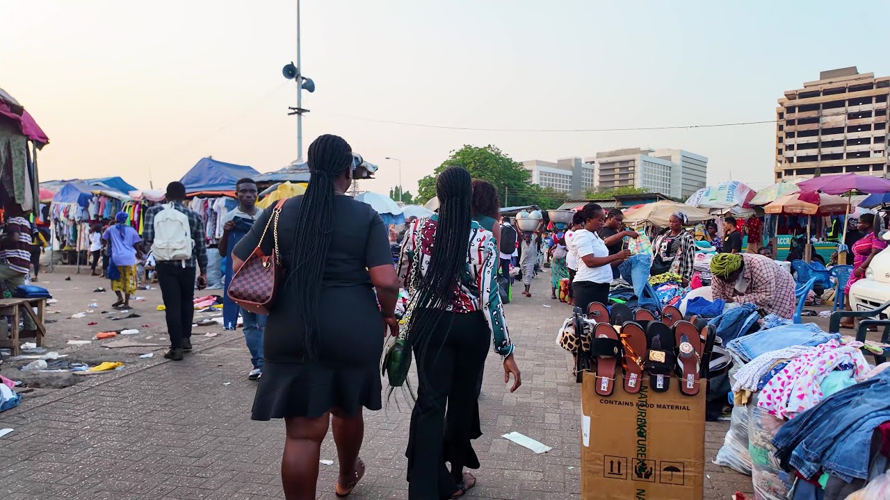 BIGGEST AFRICAN NIGHT MARKET GHANA ACCRA MAKOLA