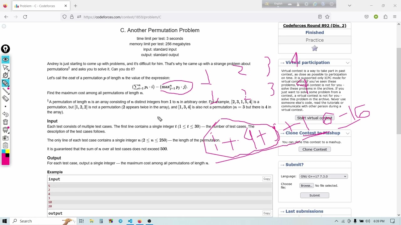 Codeforces Round 892 (Div. 2) || C. Another Permutation Problem || Bangla Tutorial with c++ code
