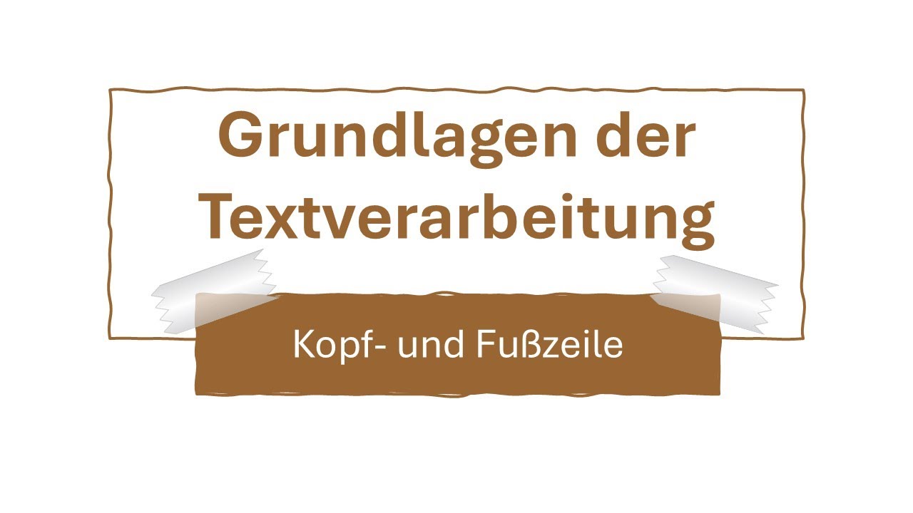 Kopf-  und Fu&szlig;zeile in Word