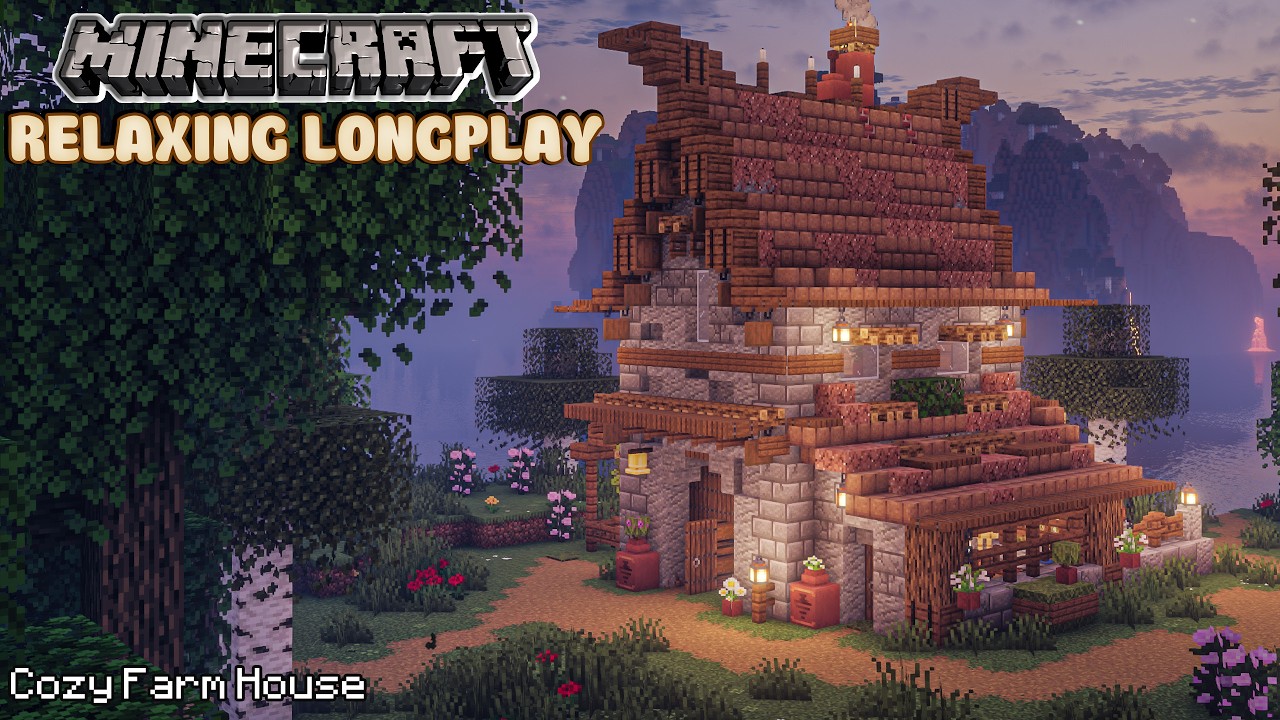 Minecraft Relaxing Longplay - Cozy Farm House •  Cozy Cottage House • No Commentary 1.21