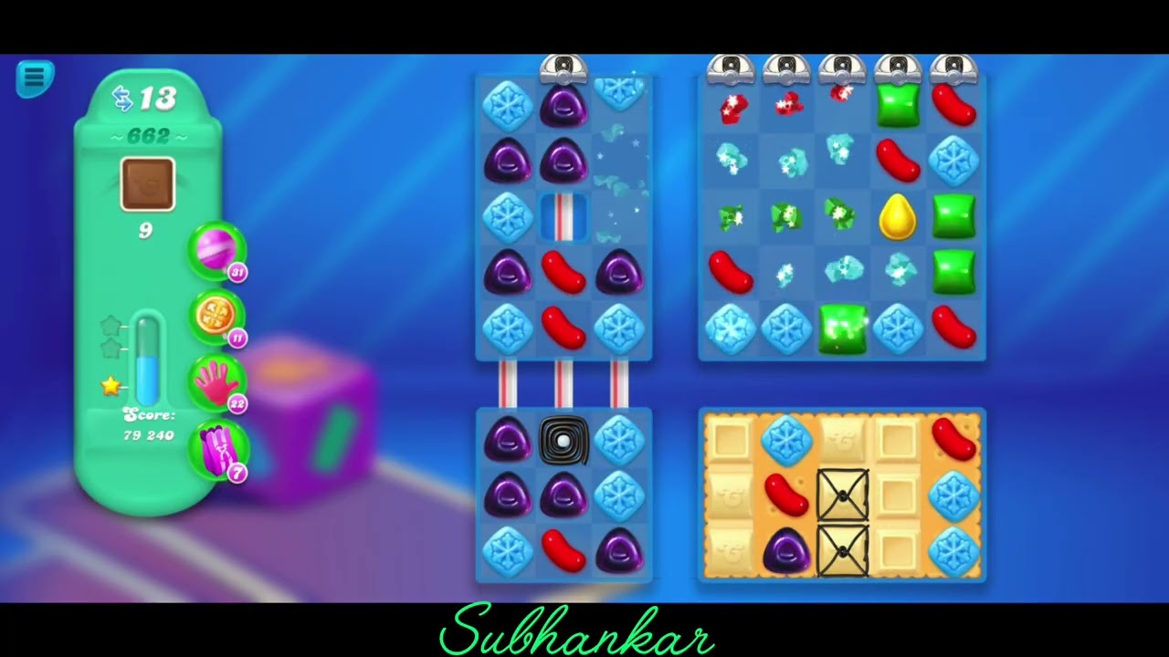 Candy Crush Soda Saga. Level 662.⭐⭐⭐ Star.Level 662 Help.@Subhankar0002.
