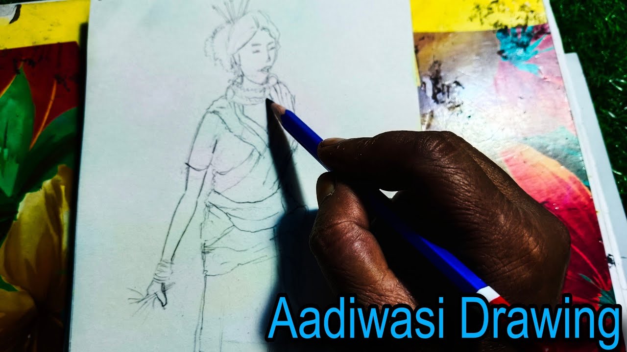 Sarhul Festival Drawing For Bignners  / Aadiwasi Drawing in Jharkhand / 