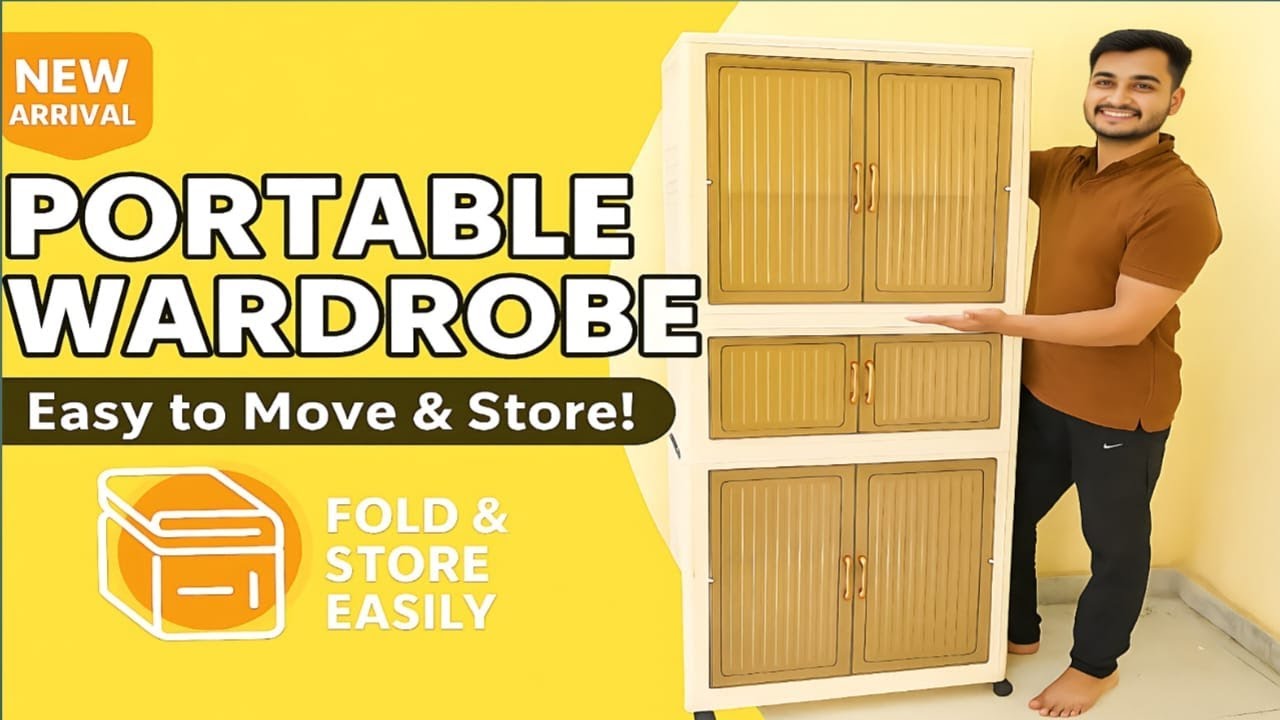 Portable Foldable Wardrobe | Space Saving Storage solution | Best Foldable Wardrobe | Small Rooms