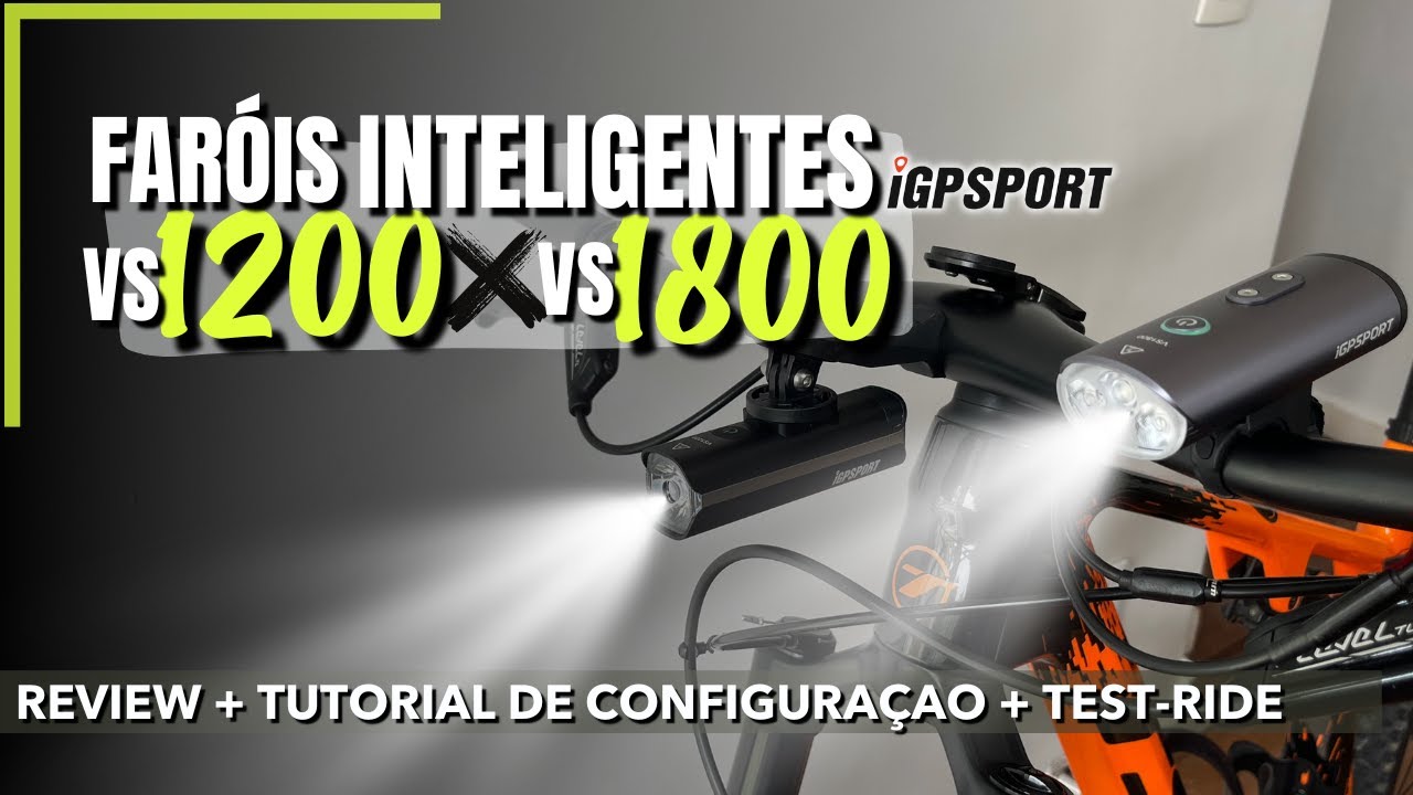 FARÓIS PRA BIKE IGPSPORT: VS1200 E VS1800 - Review completo