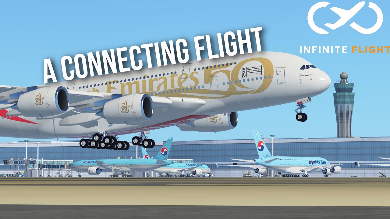 Сеул - Дубай - Йоханнесбург | Пересадка на рейс Emirates A380 | Infinite Flight Simulator