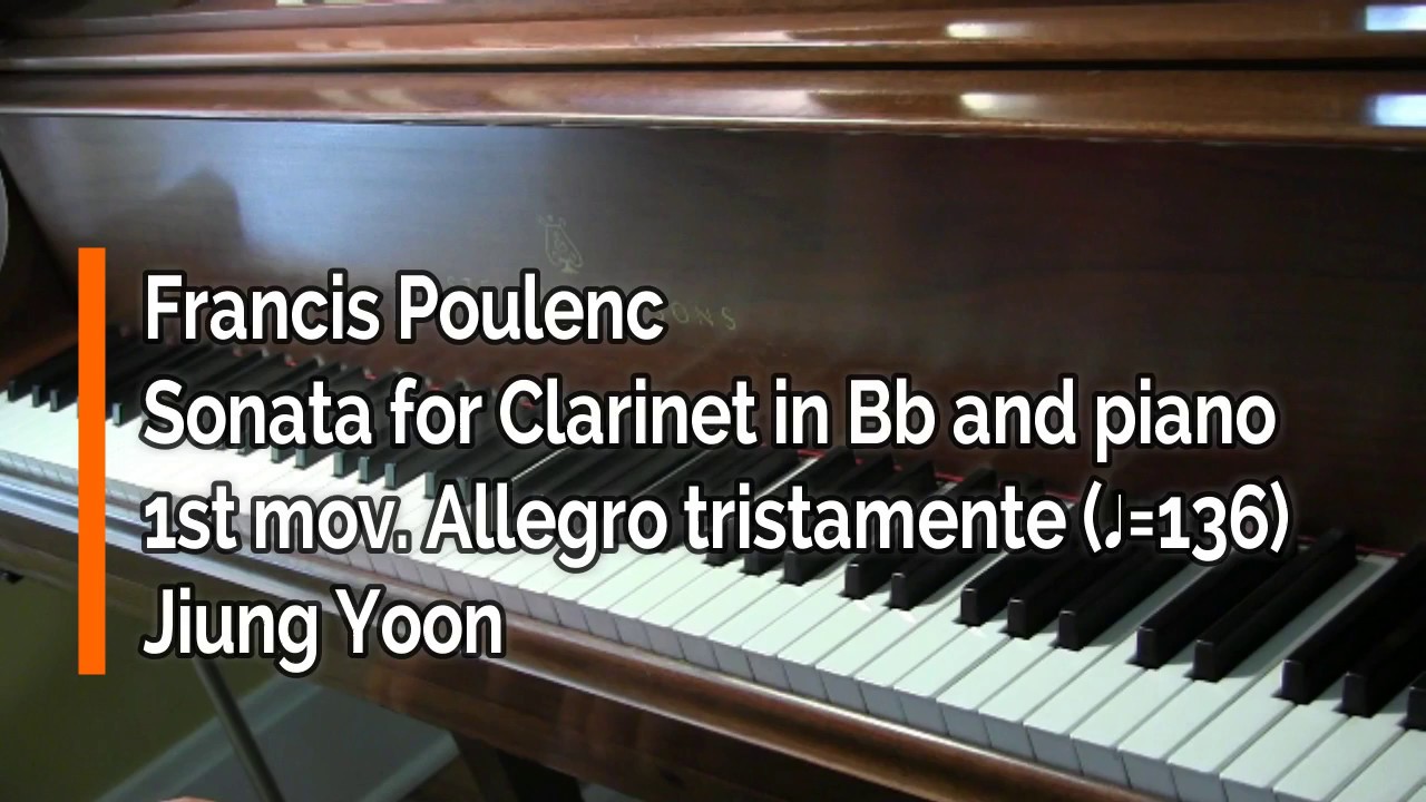 Piano Part - Poulenc, Sonata for Clarinet in Bb and Piano, I. Allegro Tristamente, ♩=136