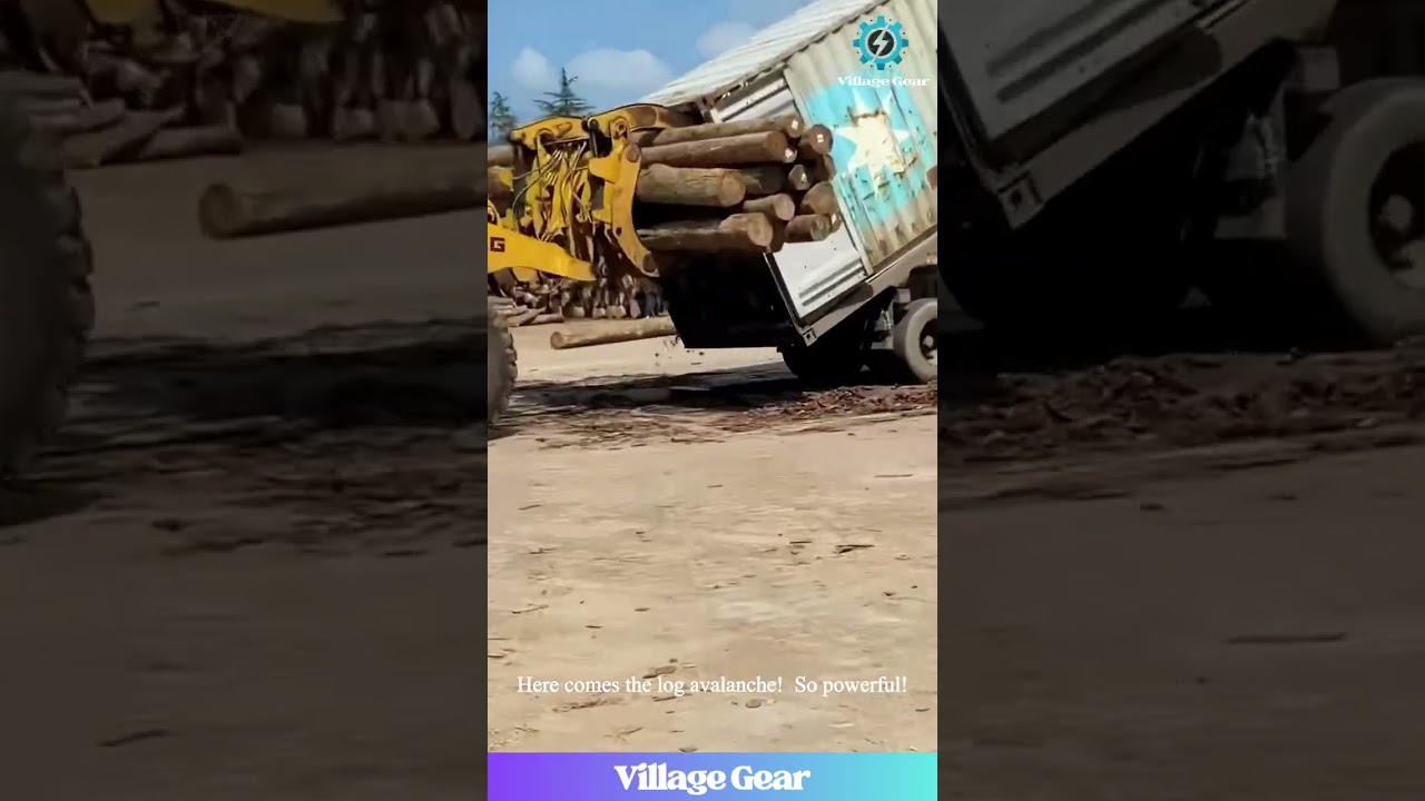 ULTIMATE Log Unloading! 🤯 Watch Them Dump an ENTIRE Container of Logs in Seconds! 