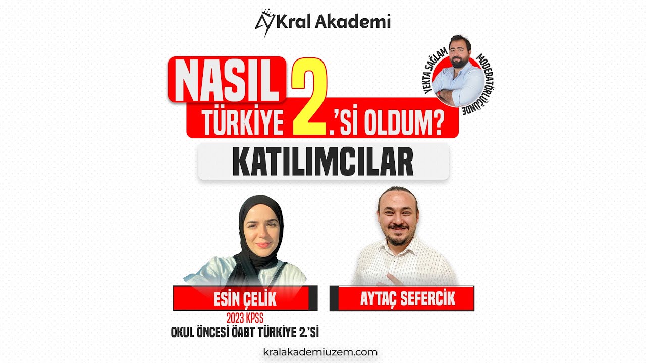 Kral Akademi | 2023 KPSS Okul Öncesi ÖABT Türkiye İkinci'mizden Tavsiyeler!