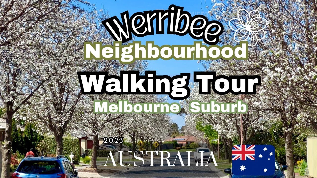 Werribee in Full Bloom: A Relaxing Walk under white blossoms | Australian Suburban Neighbourhood